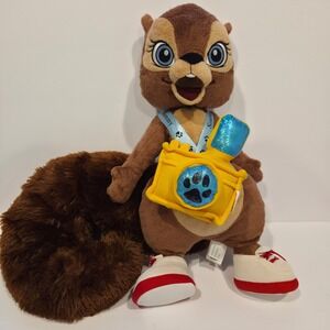 Sammy the Squirrel Great Wolf Lodge Plush Toy 15" Brown Camera & Sneakers Mascot